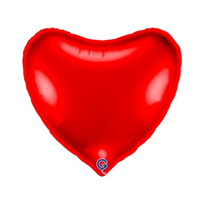 Red heart 36"/91cm foil inflatable balloon