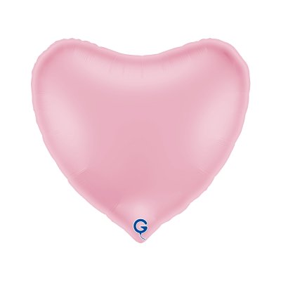 Heart pastel pink 36"/91cm foil inflatable balloon