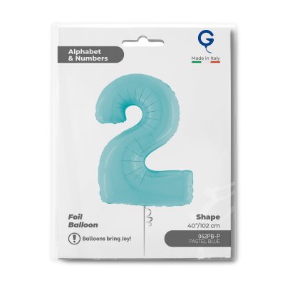 ÄŚĂŤSLICE PASTEL BLUE 2 (102cm, 40") foil inflatable balloon - 062pb-p-b.jpg