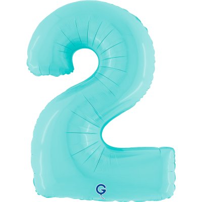 ÄŚĂŤSLICE PASTEL BLUE 2 (102cm, 40") foil inflatable balloon