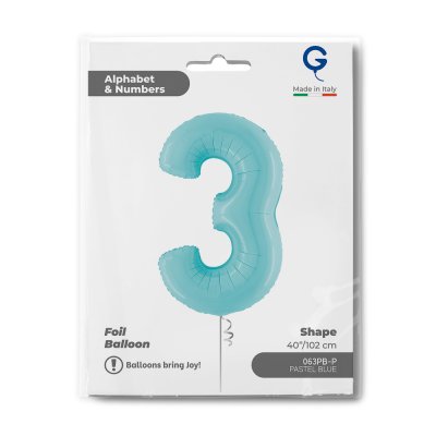 ÄŚĂŤSLICE PASTEL BLUE 3 (102cm,40") inflatable foil balloon - 063pb-p-b.jpg
