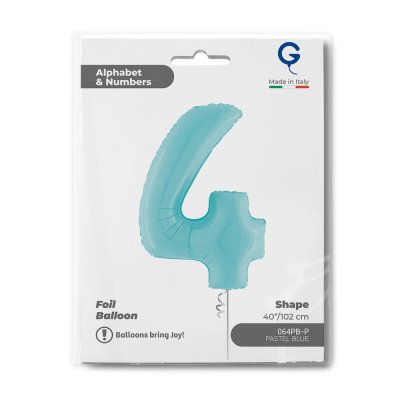 ÄŚĂŤSLICE PASTEL BLUE 4 (102cm, 40") foil inflatable balloon - 064pb-p-b.jpg