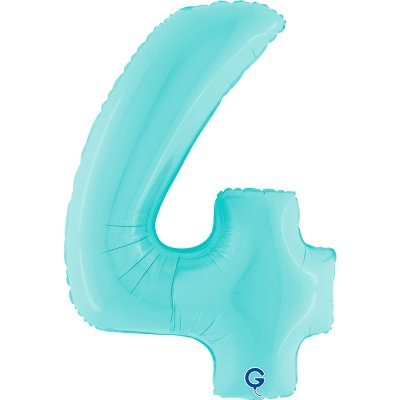 ÄŚĂŤSLICE PASTEL BLUE 4 (102cm, 40") foil inflatable balloon