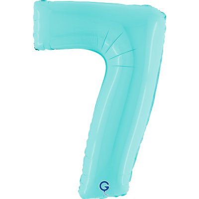 ÄŚĂŤSLICE PASTEL BLUE 7 (102cm, 40") foil inflatable balloon