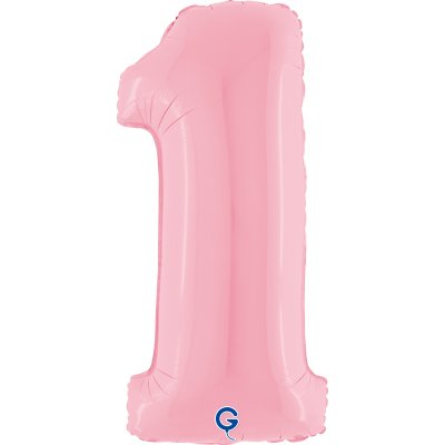 ÄŚĂŤSLICE PASTEL RED 1 (102cm, 40") foil inflatable balloon