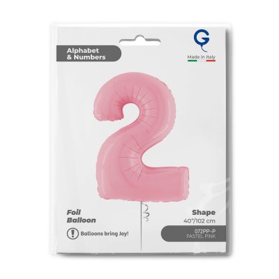 ÄŚĂŤSLICE PASTEL RED 2 (102cm,40") foil inflatable balloon - 072pp-p-b.jpg