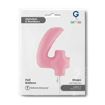 ÄŚĂŤSLICE PASTEL RED 4 (102cm,40") foil inflatable balloon - 074pp-p-b.jpg