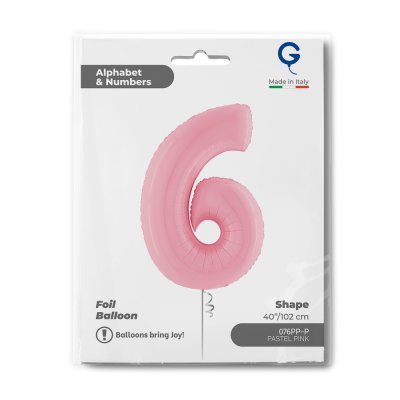 ÄŚĂŤSLICE PASTEL RED 6 (102cm,40") foil inflatable balloon - 076pp-p-b.jpg