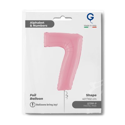 ÄŚĂŤSLICE PASTEL RED 7 (102cm,40") foil inflatable balloon - 077pp-p-b.jpg