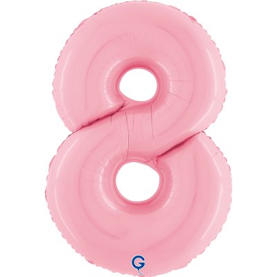 ÄŚĂŤSLICE PASTEL RED 8 (102cm,40") foil inflatable balloon