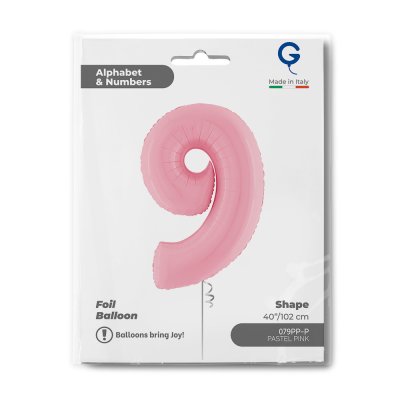 ÄŚĂŤSLICE PASTEL RED 9 (102cm,40") foil inflatable balloon - 079pp-p-b.jpg