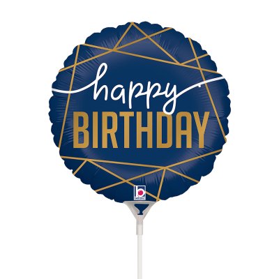 MINI Circle Navy Birthday 9"/22cm foil inflatable balloon