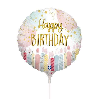 MINI Circle Candles HB 9"/22cm foil balloon inflatable