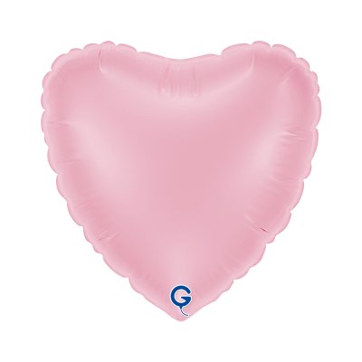Heart pastel pink NB 25cm - inflatable foil balloon