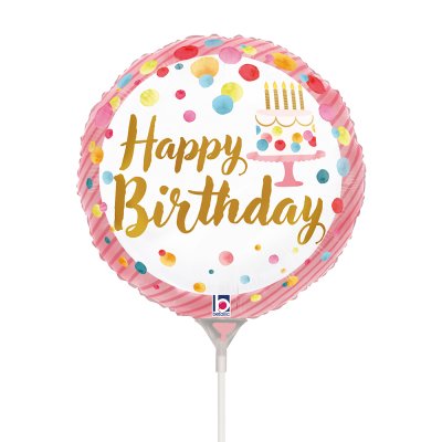 MINI Circle Cake HB 9"/22cm foil inflatable balloon