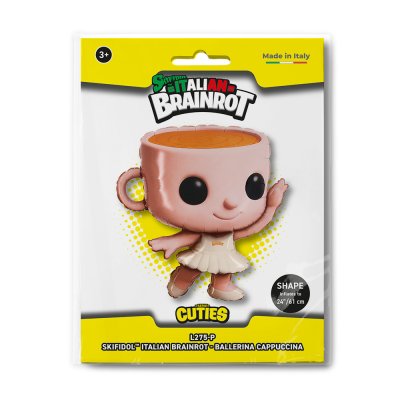 Ballerina Cappuccina 24"/61cm inflatable foil balloon - l275-p-b.jpg