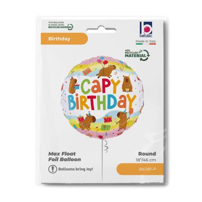 Circle - Turtle Birthday 18"/46cm Inflatable Foil Balloon - 26639p-p-b.jpg