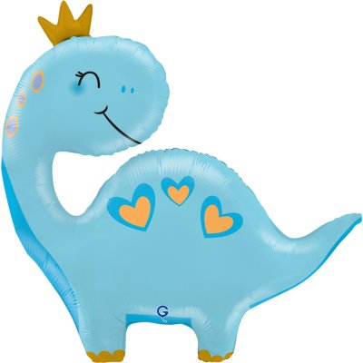 Dinosaur blue 28"/71cm foil inflatable balloon