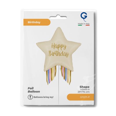 Star - HB cream with tights 29"/74cm foil inflatable balloon - g72271-p-b.jpg