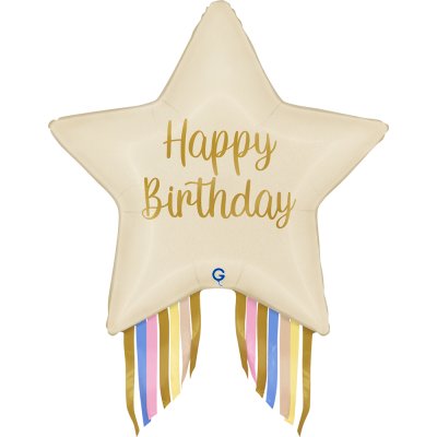 Star - HB cream with tights 29"/74cm foil inflatable balloon