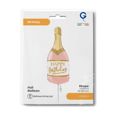 Champagne pink HB 32"/81cm foil inflatable balloon - g72273-p-b.jpg