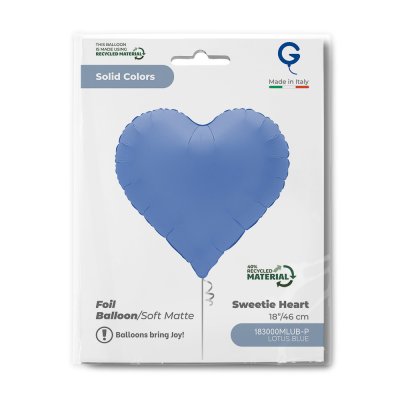 Heart Matte Blue Lotus 18"/46cm Foil Balloon - 183000mlub-p-b.jpg