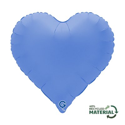 Heart Matte Blue Lotus 18"/46cm Foil Balloon