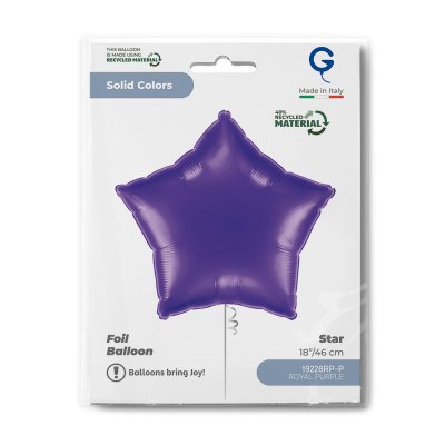 Star purple Royal 18"/46cm foil inflatable balloon - 19228rp-p-b.jpg
