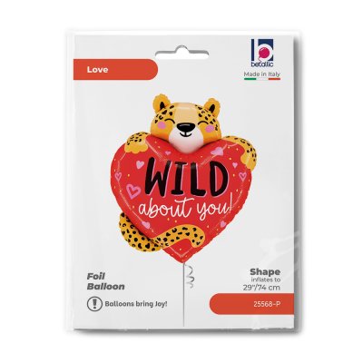 Cheetah Heart Wild About You 29"/74cm Foil Balloon - 25568-p-b.jpg
