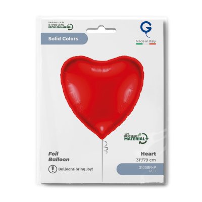 Heart red 31"/79cm foil inflatable balloon - 31008r-p-b.jpg