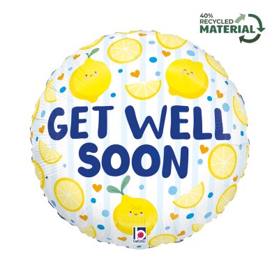 Circle - Get Well Soon Lemons 18"/46cm Inflatable Foil Balloon