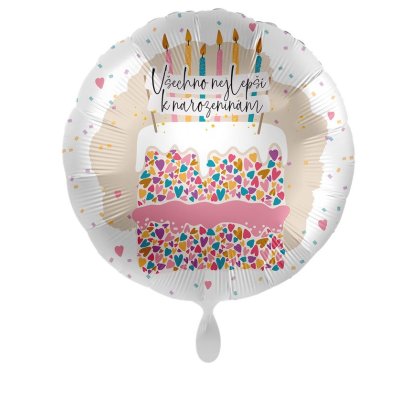 Circle NB All the best CZ - cake 43cm - foil balloon