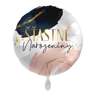 Circle NB Happy Birthday CZ 43cm - foil balloon