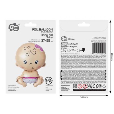 Little girl 37x55cm - foil balloon - 102490.jpg