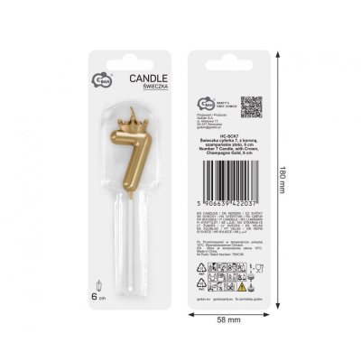 Candle cake number 7 gold with crown, 6cm - 102798.jpg