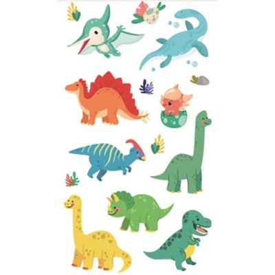 Dinosaur tattoo decals 10.5x6cm