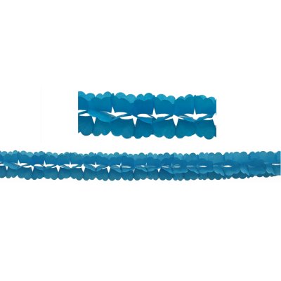 Garland paper Accordion blue 300Ă—11cm