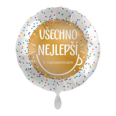 All the best circle - colored dots CZ 43cm - foil balloon