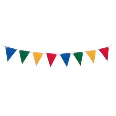 ECO flag garland - colorful (12 flags)