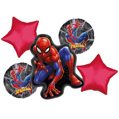 Bouquet of "Spiderman" foil balloons, 5 pcs