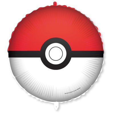 "Poke Ball" circle 46cm foil balloon + weights