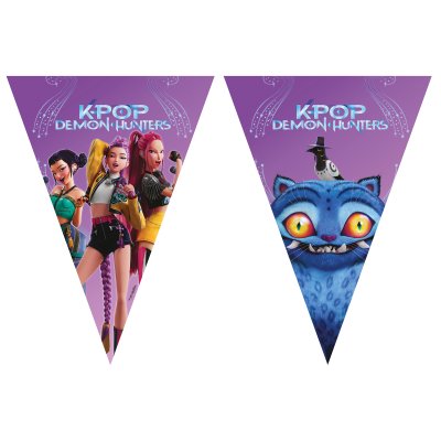 Eco Flag Garland "K-Pop: Demon Slayer" (9 flags)
