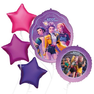 Bouquet "K-Pop: Demon Hunter" foil balloons, 5 pcs
