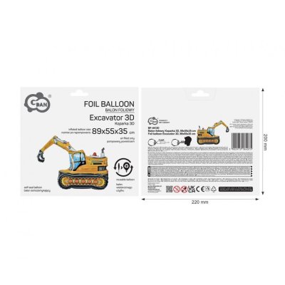 Excavator 89x55cm - foil balloon - 102866.jpg