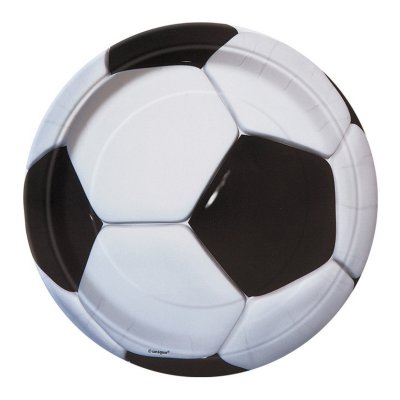 ECO paper plate - 3D football 23cm, 8 pcs