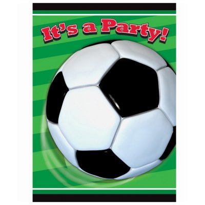 Invitations 3D football, 8 pcs