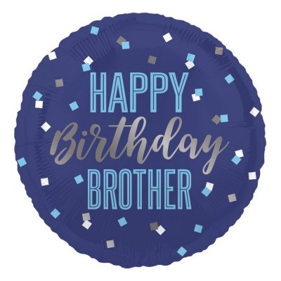 Circle - Happy Birthday Brother 18"/45cm foil balloon