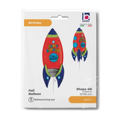 HB Rocket "Have a Blast!" 33"/84cm foil balloon - 35253-p-b.jpg