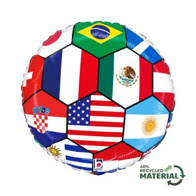 Circle - Soccer Nations 18"/46cm Foil Balloon - 26726p-r18-soccer-ball-nations-view1-rm-b.jpg