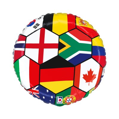 Circle - Soccer Nations 18"/46cm Foil Balloon - 26726p-r18-soccer-ball-nations-view2-b.jpg
